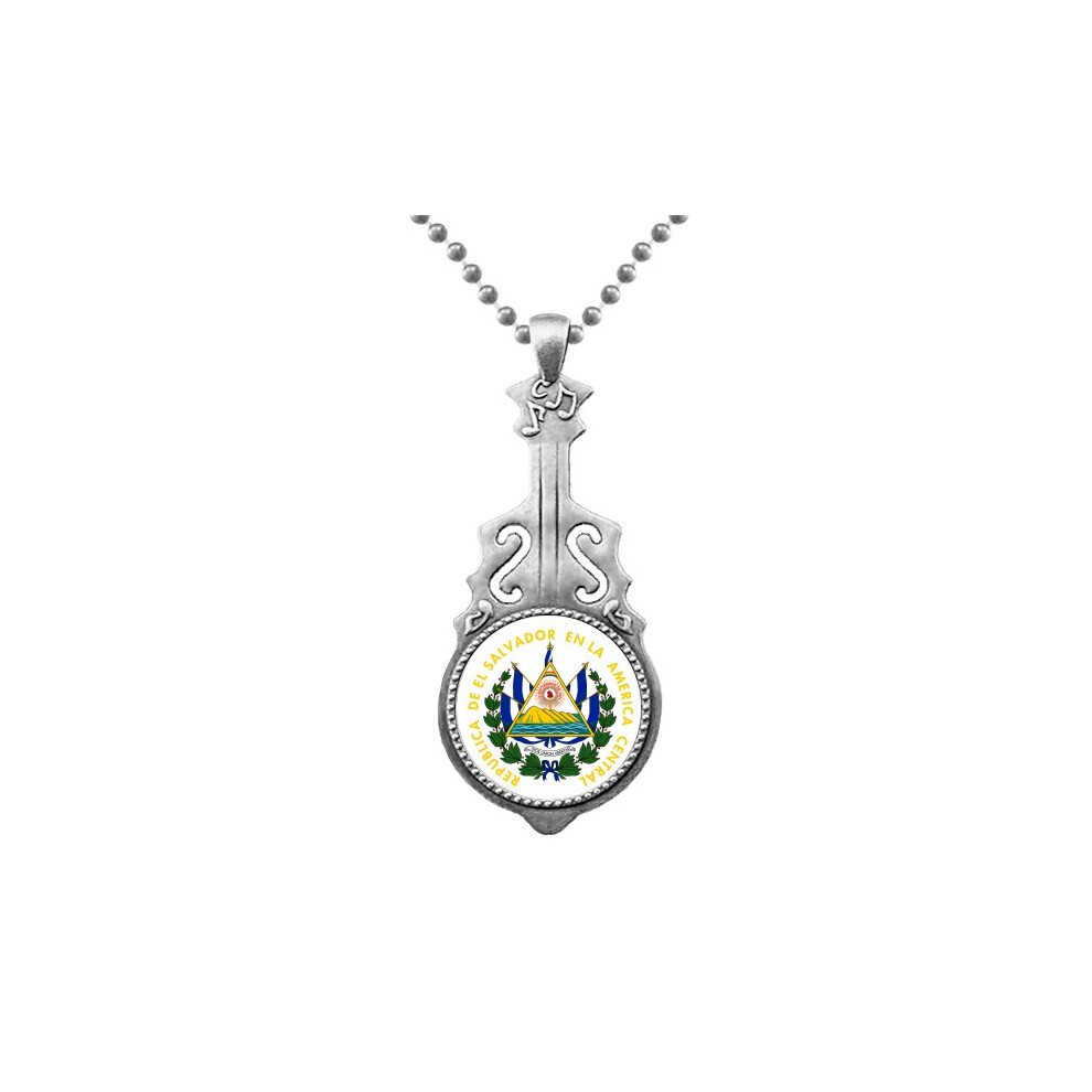 Photos - Pendant / Choker Necklace San Salvador El Salvador National Emblem Pendant Jewelry Music Guitar Torque Hangtag