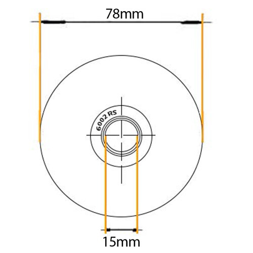 80mm V-Rillenrad 2 Kugellager 2