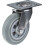 Parnells Caoutchouc roin gris Castor de 160 mm 6", pivotant et fixe, 540 kg, ensemble de 4 2