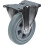 Parnells Caoutchouc roin gris Castor de 160 mm 6", pivotant et fixe, 540 kg, ensemble de 4 3