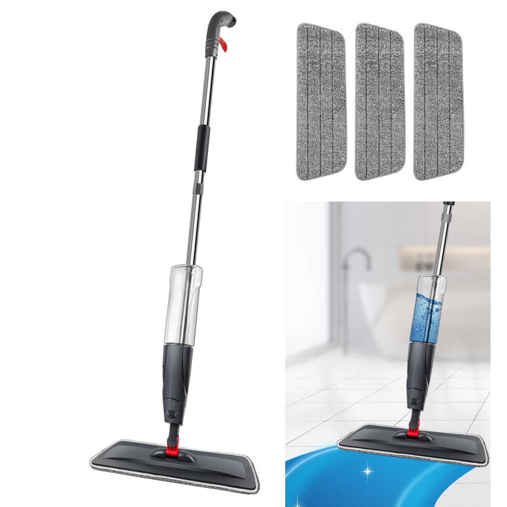 Floor Mop With Spray Function Spray Mop With 3 Mop Pads 360 Degree Rotating Mop With 700 Ml Water Tank