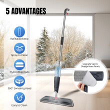Floor Mop with Spray Function Spray Mop with Mop Pad 360 Degree Rotating Mop with 700 ml Water Tank