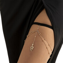 (Golden1) Sexy Dangle Snake/flower Tassel Leg Chain Women Harajuku Thigh Garter Leg Chain