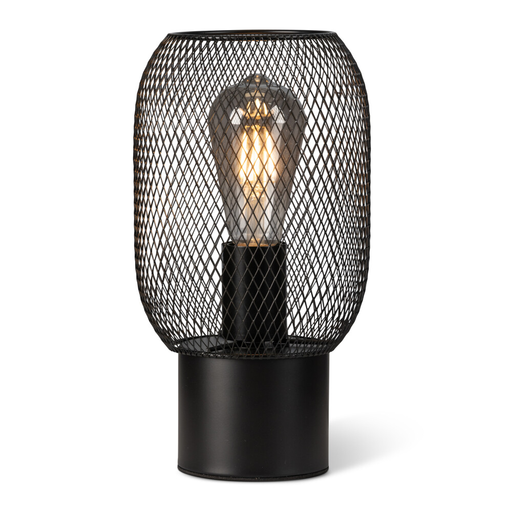 Ringtown Modern Black Wire Mesh Industrial Style Table Lamp