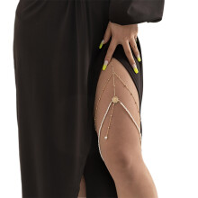 (Golden2) Sexy Dangle Snake/flower Tassel Leg Chain Women Harajuku Thigh Garter Leg Chain