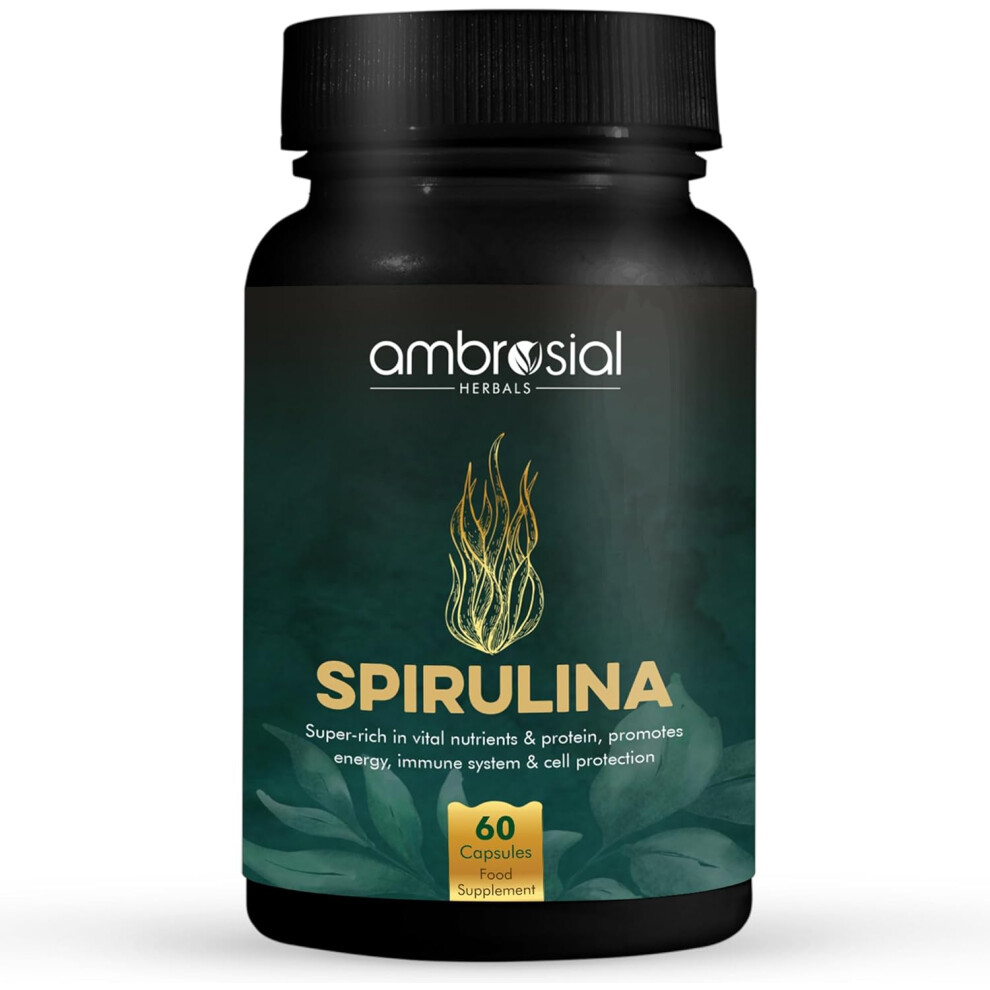 Ambrosial Spirulina Capsules 500mg 60 Capsules