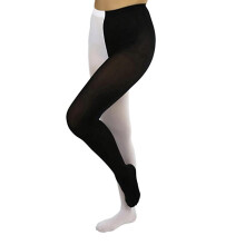(Black and white) Two-toned Tights Women Opaque Tights Footed Leggings Christmas Cosplay Costume