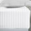 Imperial Rooms (Super King Bed Fitted Sheet 40cm Stripe Pattern, WHITE) Extra Deep 40CM Fitted Sheets Stripe Bed Sheet UK 9