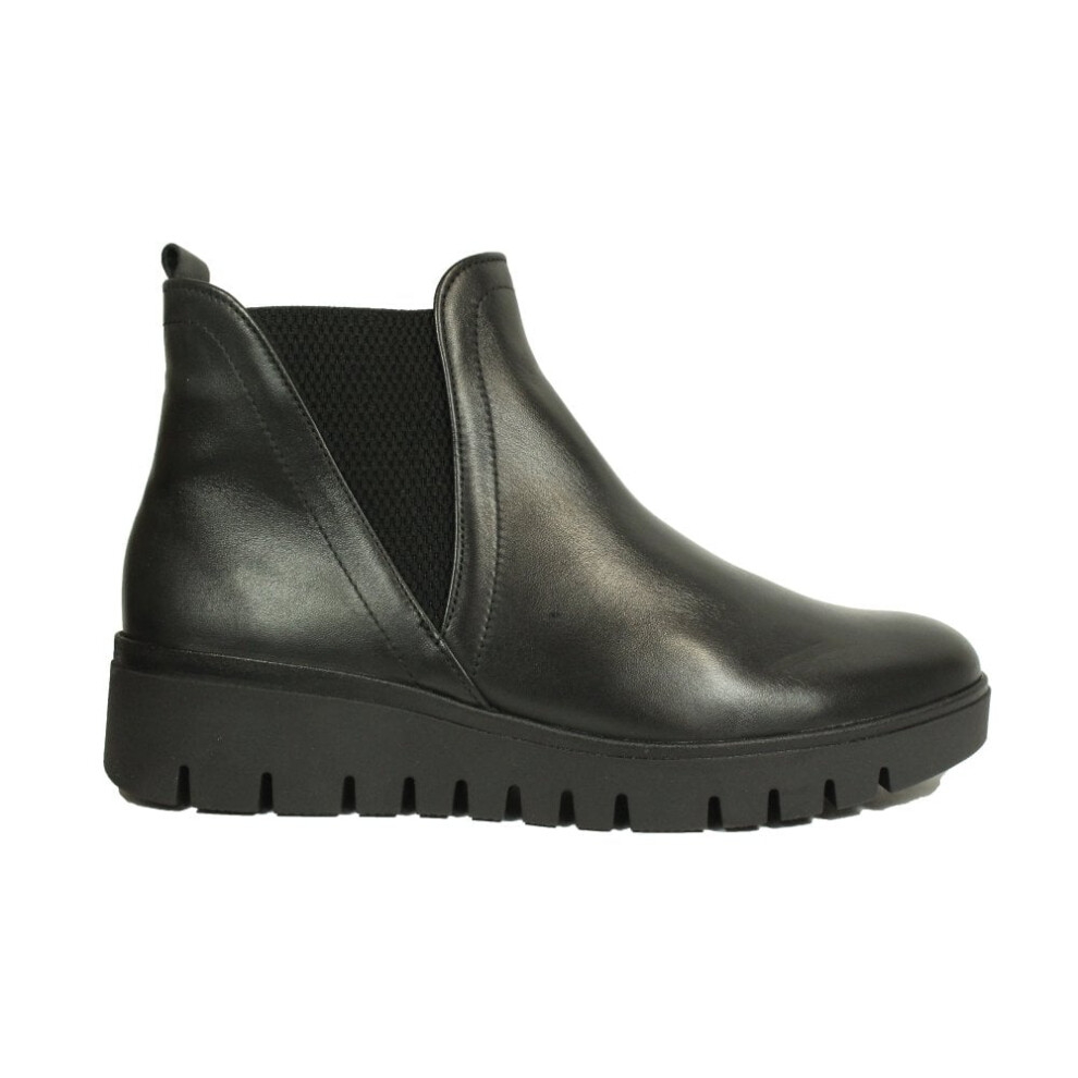 (6 (Adults')) Dublin | Schwarz (Mel.) Leather | Women's Chelsea Boots