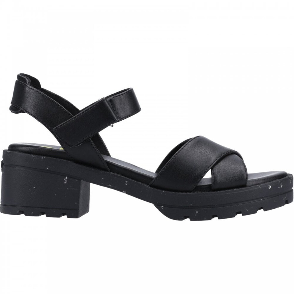 (5 (Adults')) Luca | Black | Women's Heeled Platform Sandals