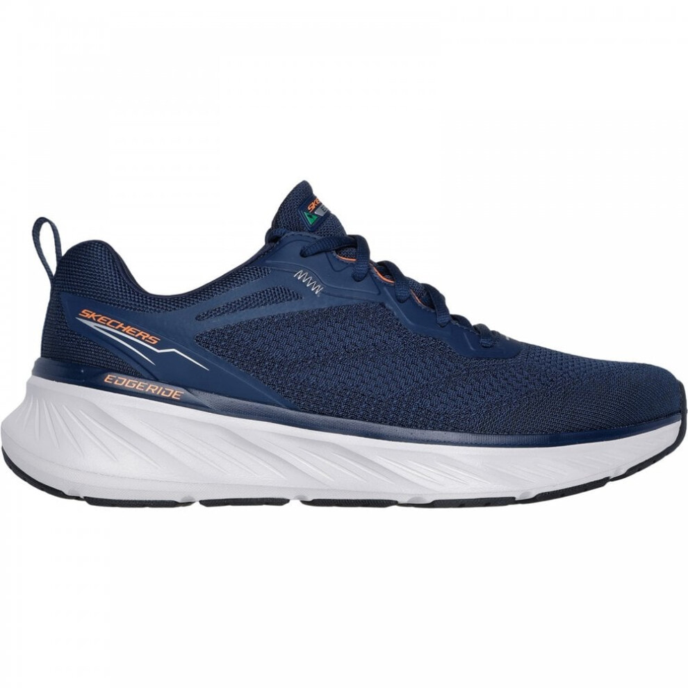 Skechers (7 (Adults')) Edgeride Exxo | Navy/Orange | Men's Relaxed Fit Trainers