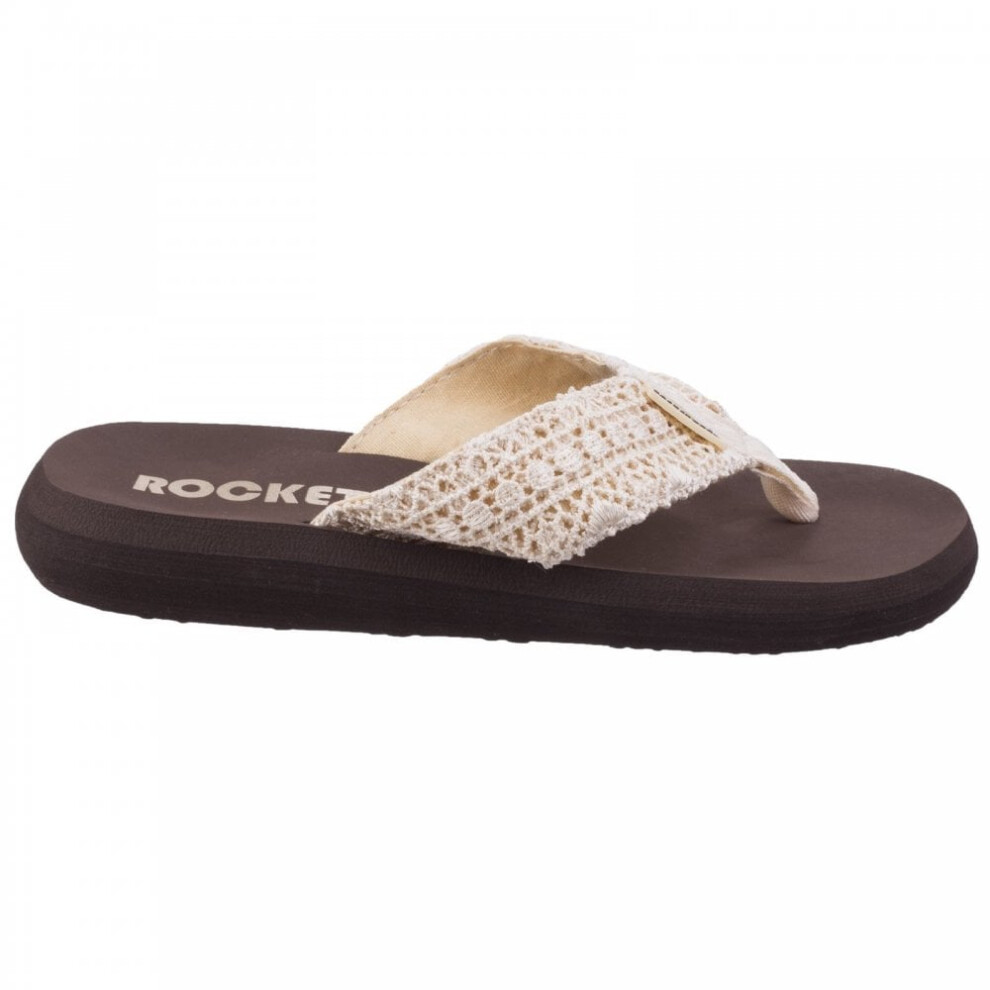 (7 (Adults')) Spotlight Lima | Natural Multi | Ladies Toe-Post Sandals