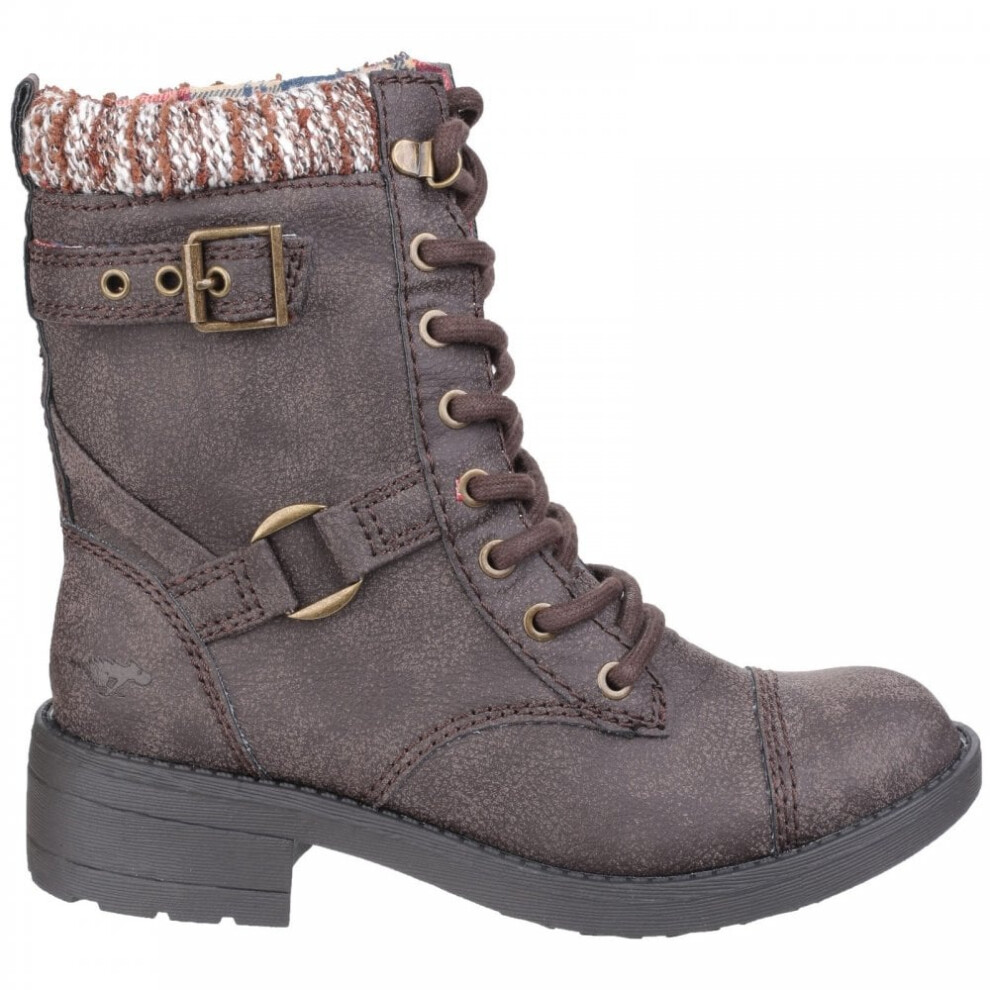 (6 (Adults')) Thunder Galaxy | Brown Galaxy | Women's Zip-Up Biker Ankle Boots