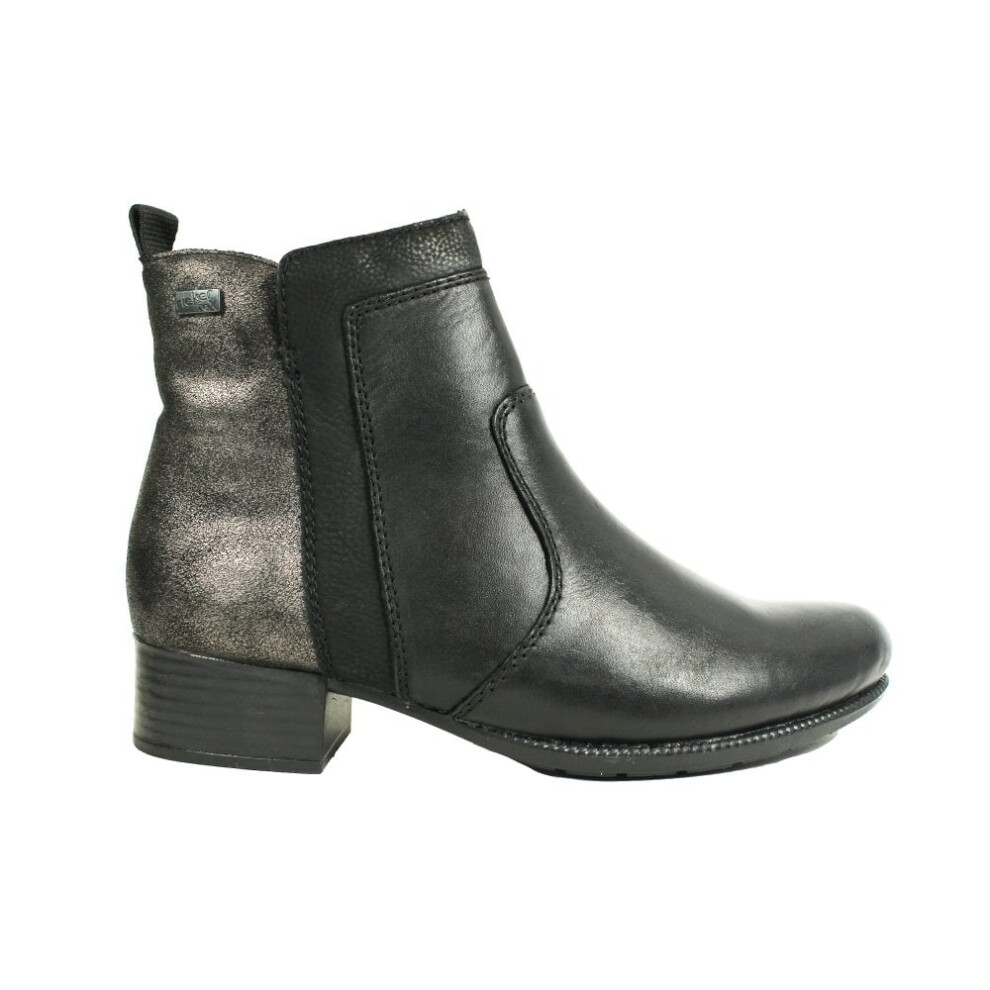 (3.5 (Adults')) 78658-00 | Black Leather | Women's Ankle Boots