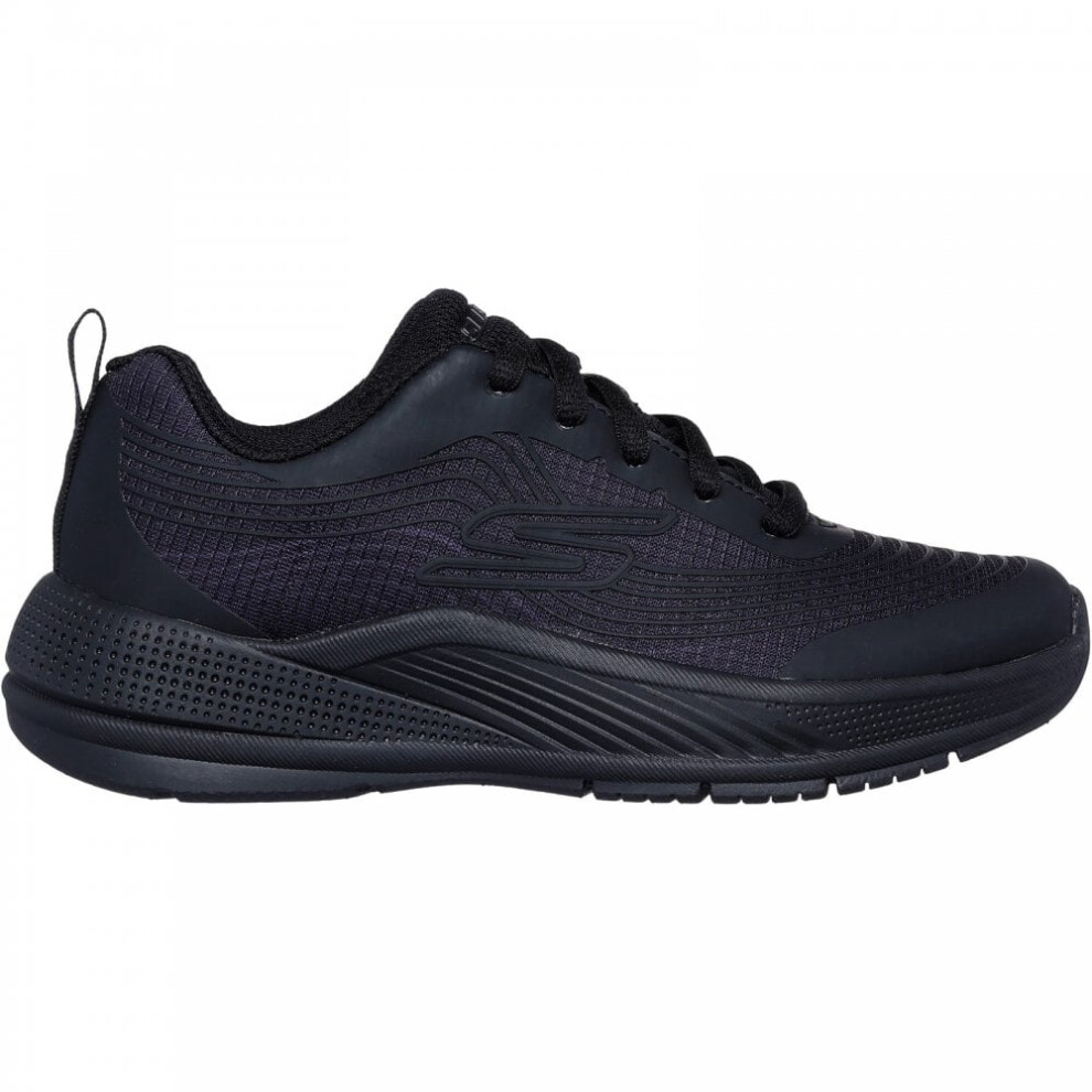 (4 (Adults')) Microspec Advance | Black | Girl's Stretch Lace Trainers