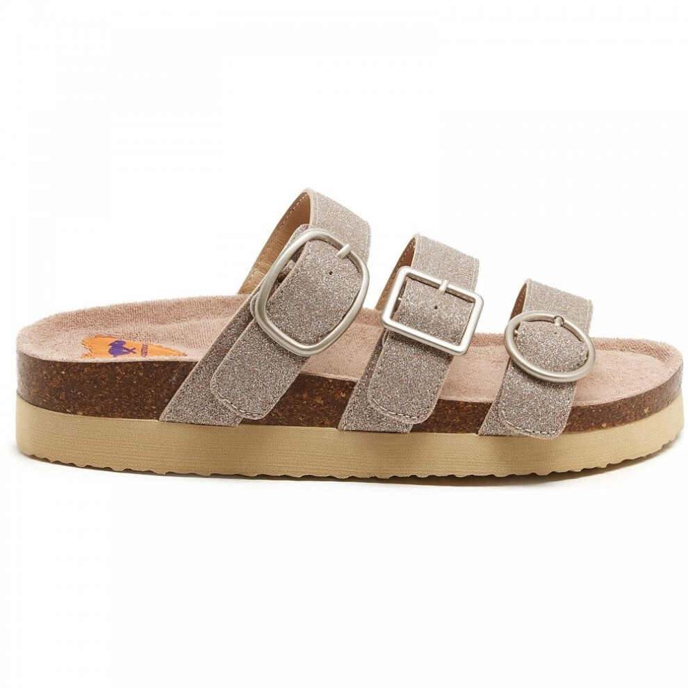 (8 (Adults')) Astor Glenn Glitter | Gold | Women's Platform Sandals