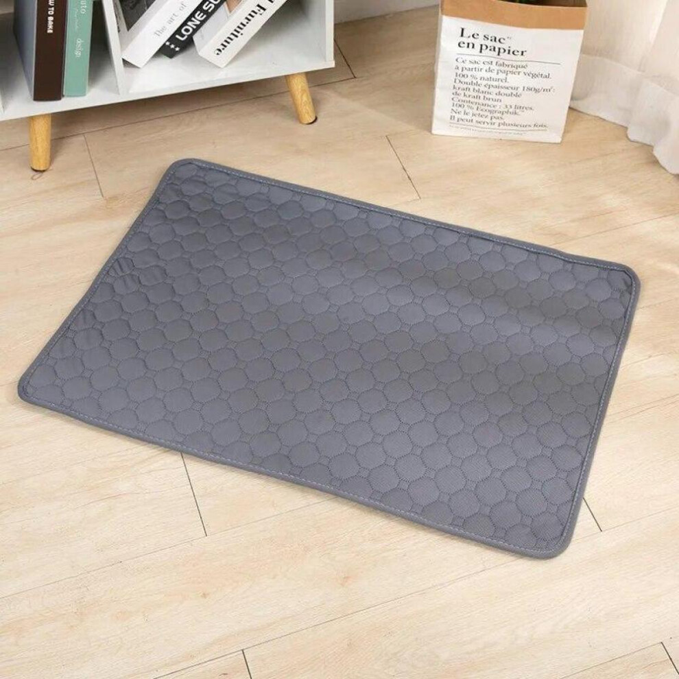 (Grey) Reusable Dog Pee Pad Blanket Absorbent Diaper Washable Puppy Training Pad Pet Bed Urine Mat For Pet Car Seat Cover Pet Supplies
