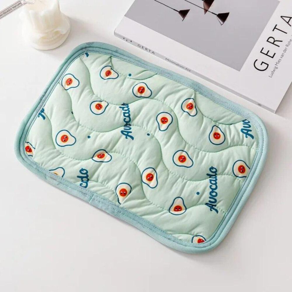 (Green) Soft Small Animal Breathable Cushion Thick Cool Bed Guinea Pig Chinchilla Rat Rabbit Nest House Bed Nest Bed Cage Sleeping Mat