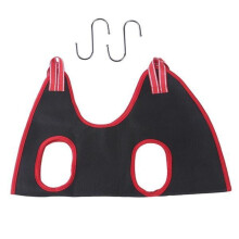 (Red,Black, M) Hammock Cat Nail Trimming Grooming Supplie