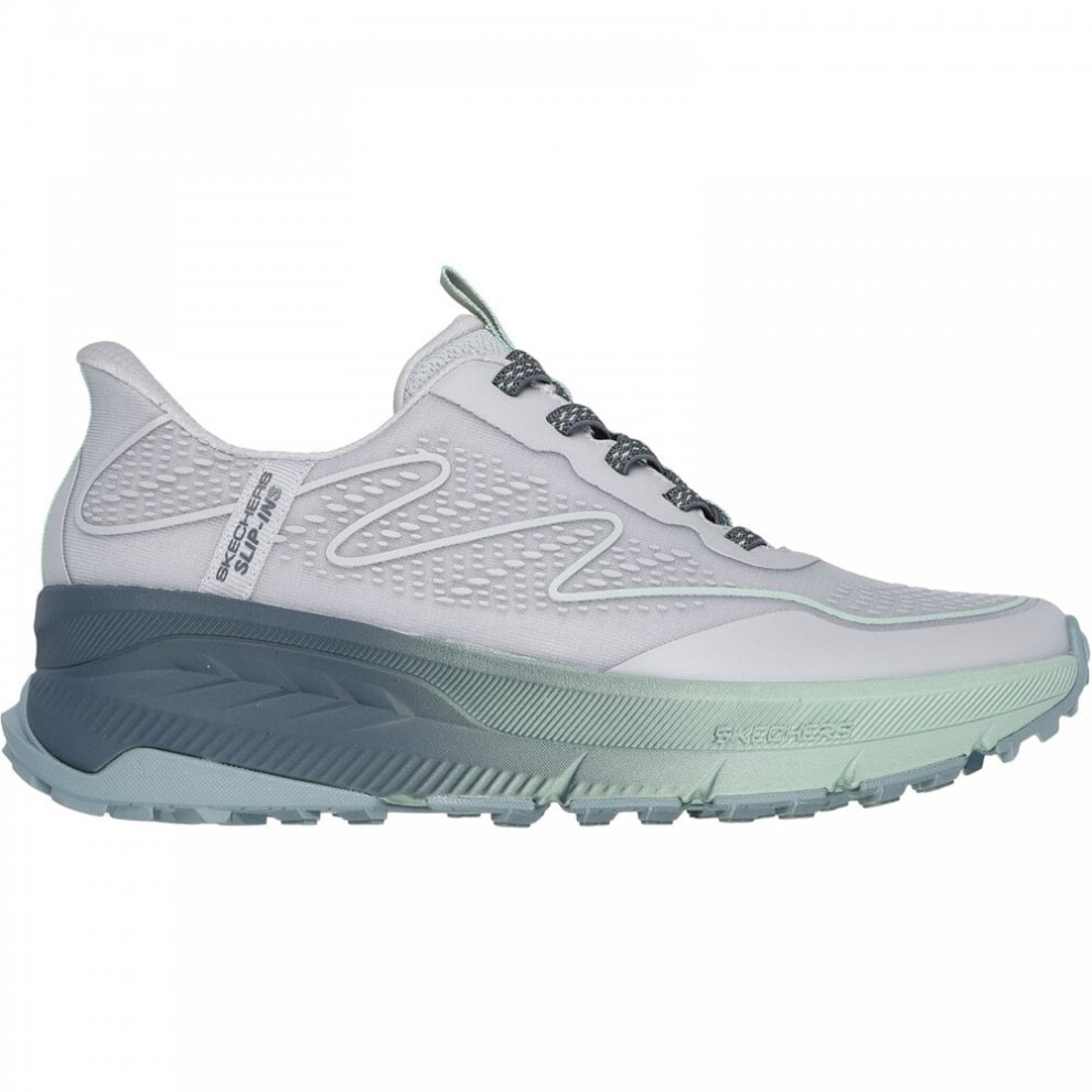 (3 (Adults')) Slip-ins: Switch - Back Mist | Grey/Green | Women's Elastic-Lace Outdoor-Ready Trainers