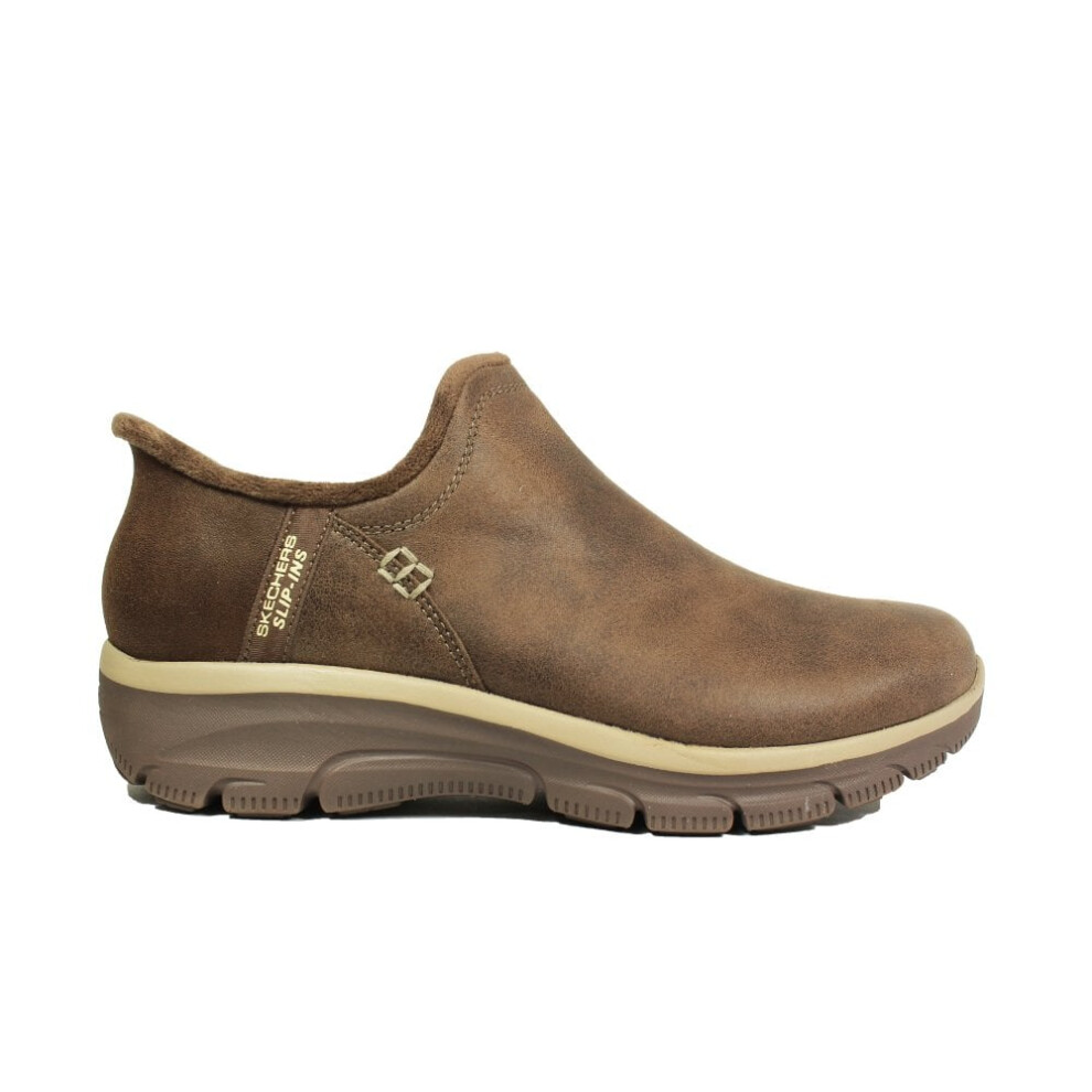 (5 (Adults')) Slip-ins RF: Easy Going - Modern Hour | Chocolate Brown | Women's Slip On Trainers