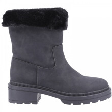 (5 (Adults')) Idea | Black | Ladies Roll-Down Mid Boots