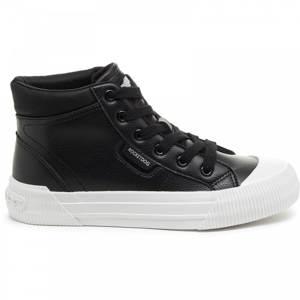 (8 (Adults')) Cheery Hi | Black | Ladies High-Top Trainers
