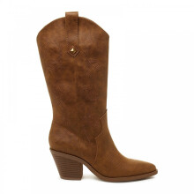 (5 (Adults')) Feria | Walnut | Ladies Heeled Long-Leg Boots