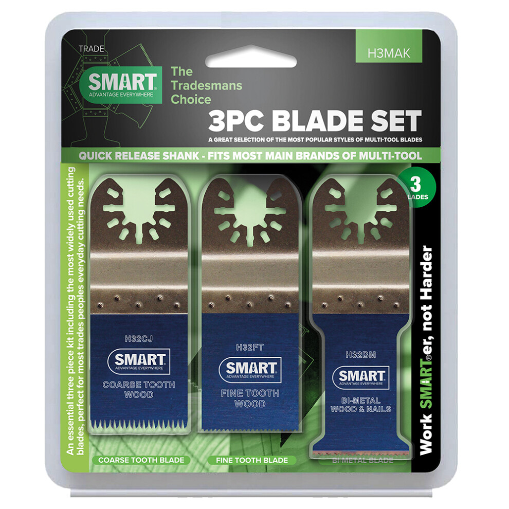 Smart Universal Trade 3 Piece Multi-Tool Blade Set - H3MAK