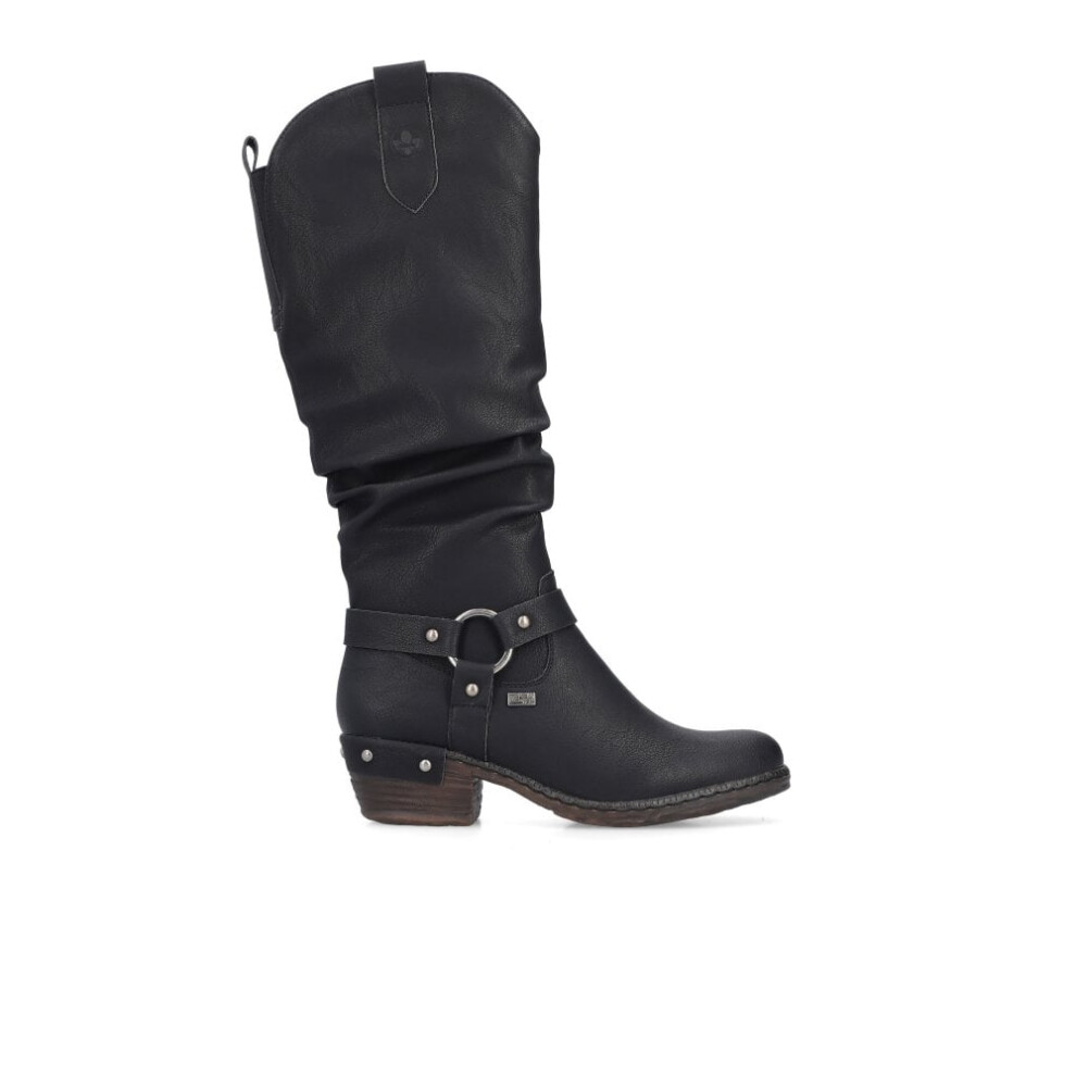 (8 (Adults')) 93670-00 | Black | Water Resistant | Women's Long Leg Western Style Boots