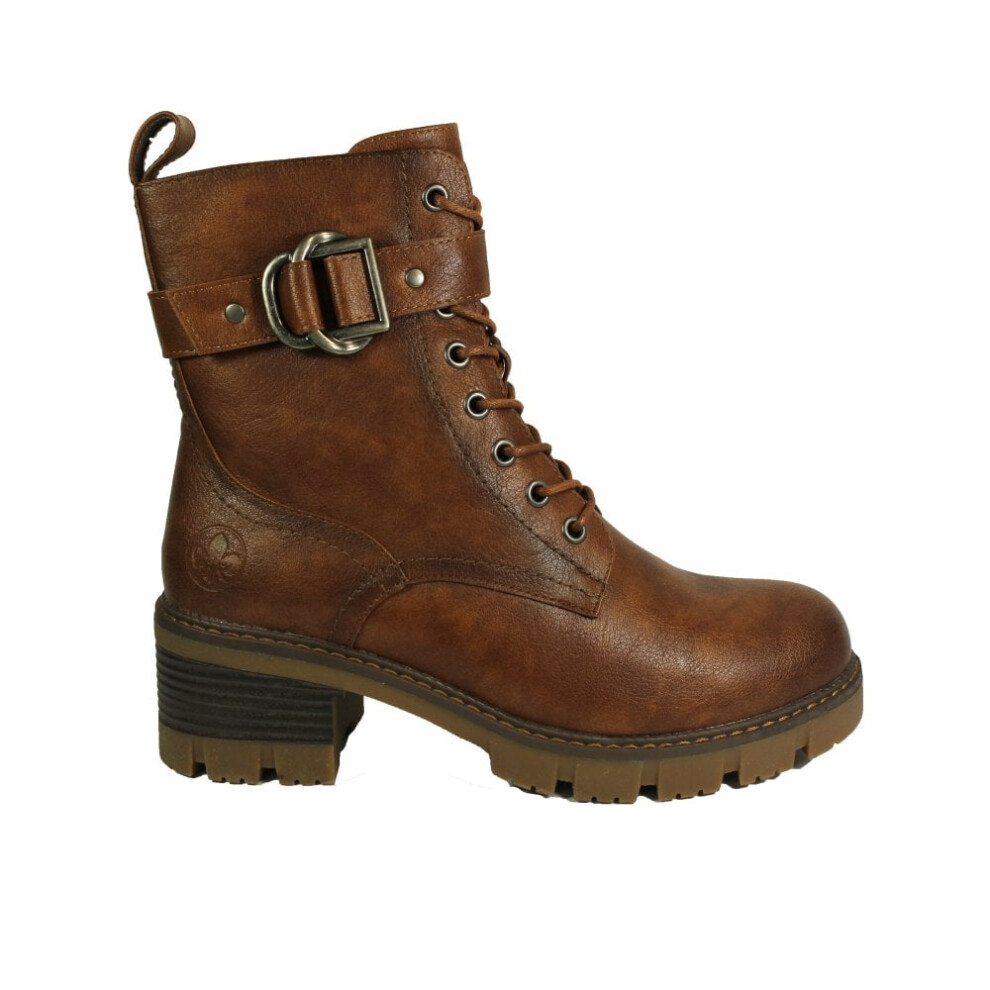 (6 (Adults')) 92040-24 | Zimt Brown | Women's Biker Style Ankle Boots