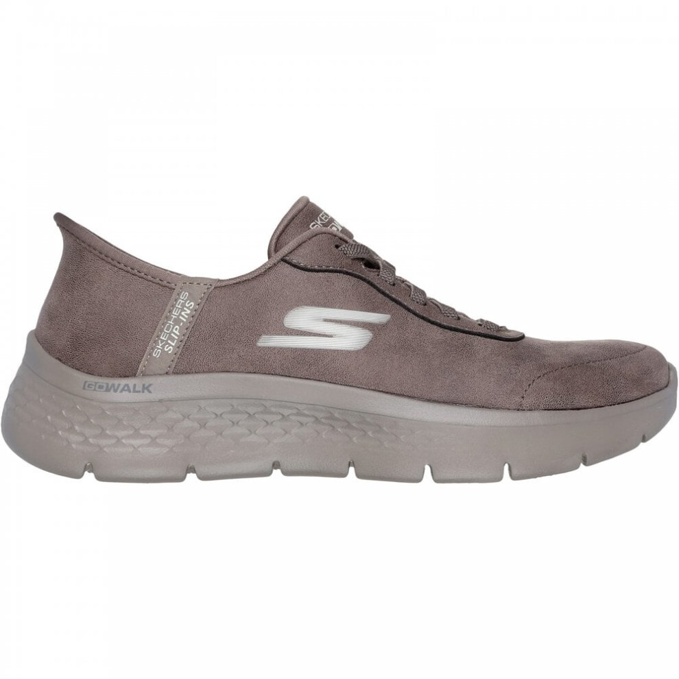 (4 (Adults')) Go Walk Flex Mali | Brown | Women's Bungee Lace Trainers