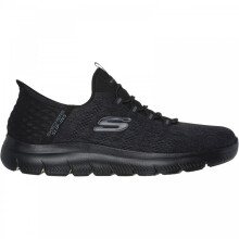 Skechers Slip-Ins Summits Key Pace Black - Men's Vegan Stretch-Lace Slip-On Trainers with Exclusive Heel Pillow & Air-Cooled Memory Foam Insole