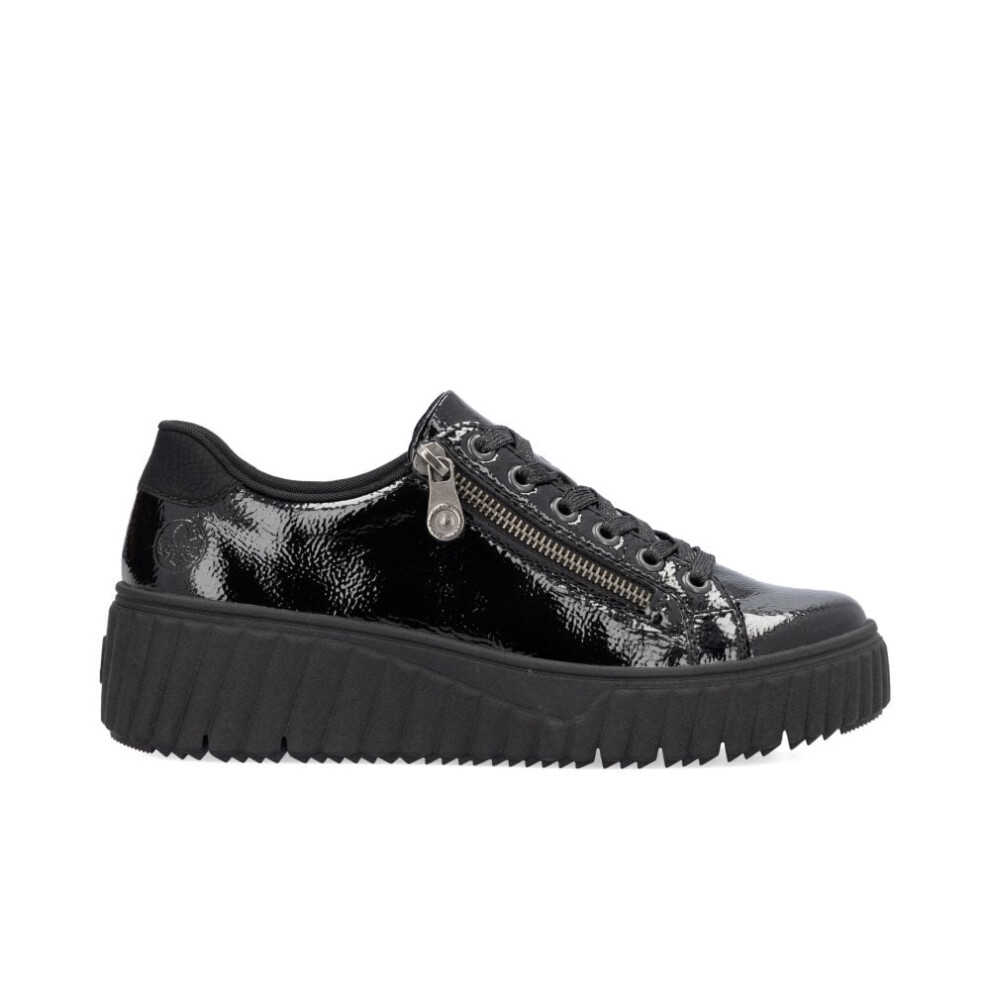 (6 (Adults')) N2501-00 | Black Patent | Women's Casual Trainers