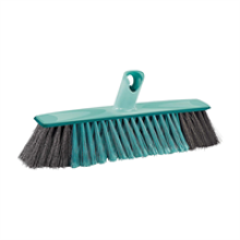 Vassoura Leifheit Allround Xtra Clean 30 cm, cerdas naturais, vassoura de quarto, pá de lixo, verde menta, 45032