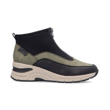 (7.5 (Adults')) N9362-54 | Kitty | Black/Green | Women's Zip Front Boots