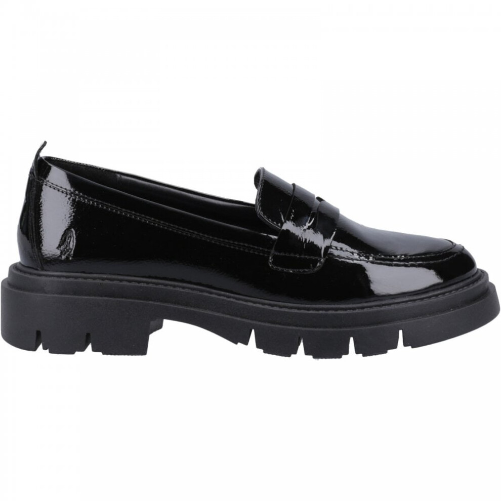 (4 (Adults')) Reece | Black | Women's Slip On Loafers