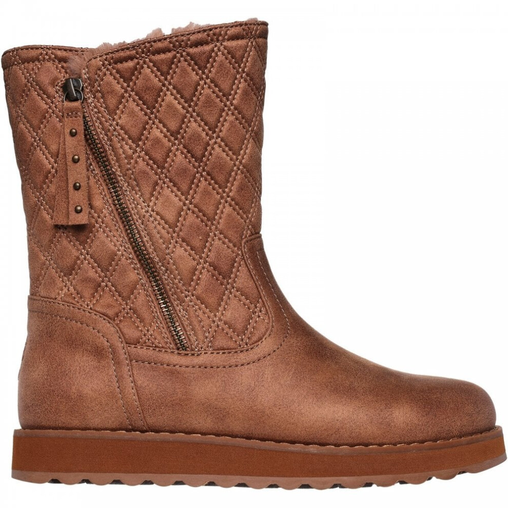 (3 (Adults')) Keepsakes 2.0 - Morning Walks | Chestnut | Women's Quilted Zip-up Warm Mid-Calf Ankle Boots