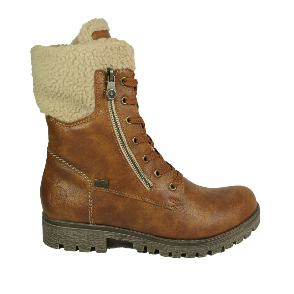 (4 (Adults')) 78522-24 | Zimt Brown | Women's Warm Mid Calf Ankle Boots