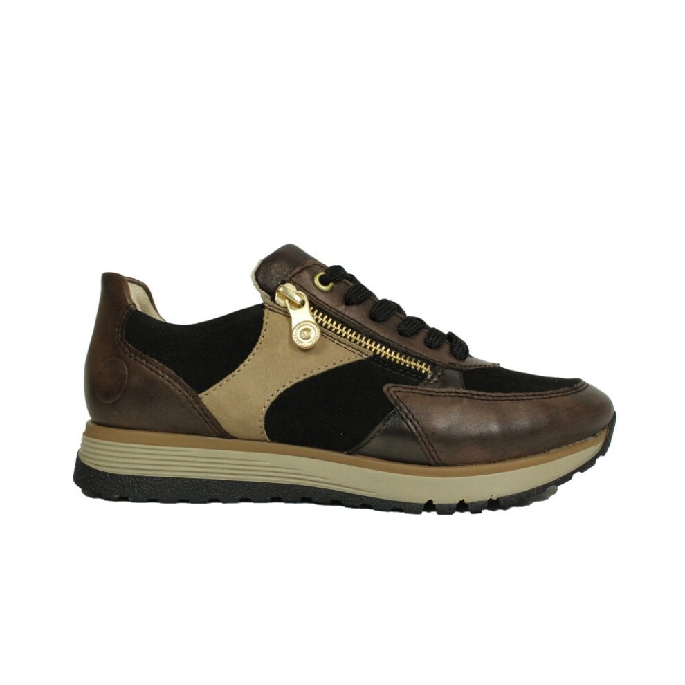 (8 (Adults')) 49010-25 | Havanna Brown Leather | Women's Casual Trainers