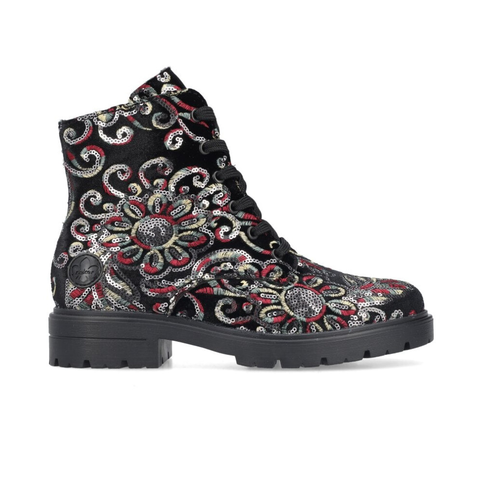 (7.5 (Adults')) Z2841-90 | Black Multi | Women's Ankle Boots