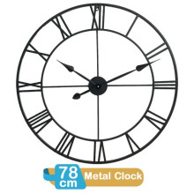 (78 cm) Large Roman Metal Round Wall Clock Big Numerals