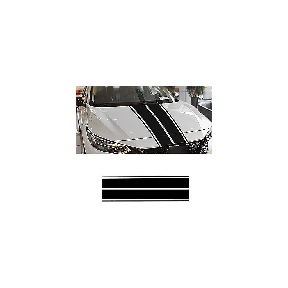 Kryc Car Hood Decal Sticker Dbs004 Universal Hood Racing Body Side Vinyl Modified Stripe Exterior Decoration Decal Black 9372166066444