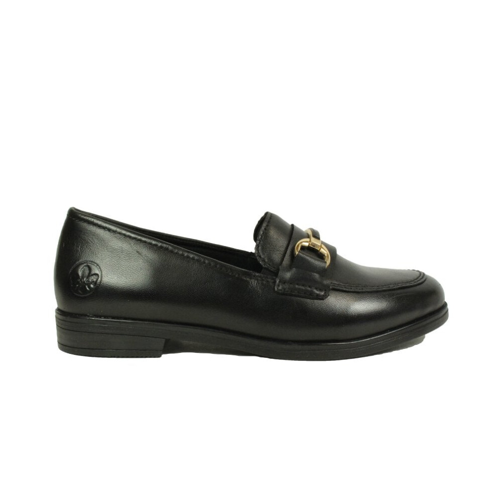 (6.5 (Adults')) 46262-01 | Black Leather | Women's Slip On Shoes