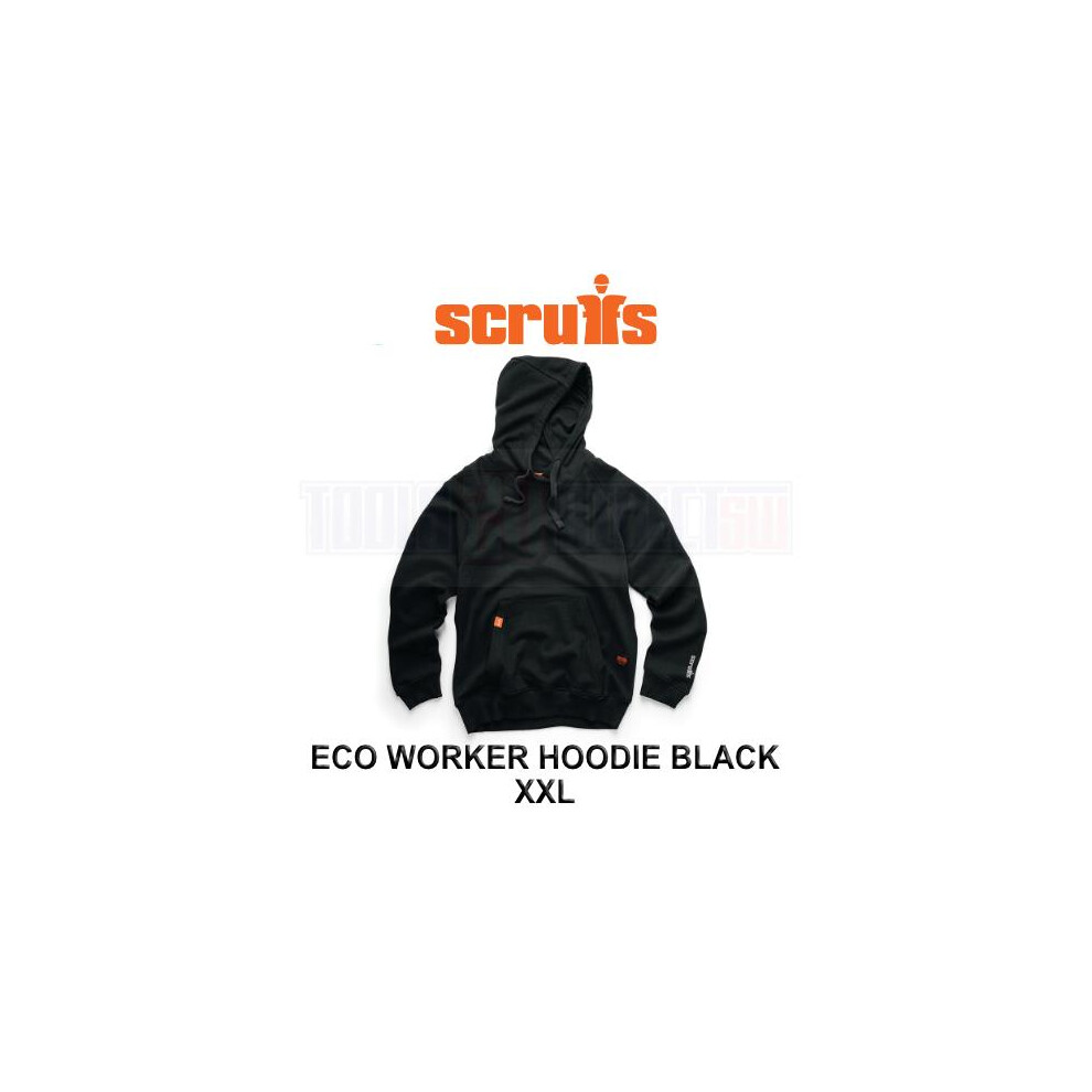 Scruffs Eco Worker Hoodie Xxl T55406 Black