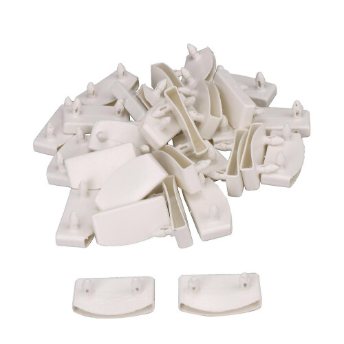 For 30pcs White Inner Length 55mm Plastic Bed Slat End Caps Holders Accessory WS3766