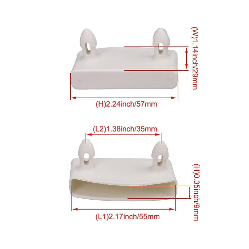 For 30pcs White Inner Length 55mm Plastic Bed Slat End Caps Holders Accessory WS3766 2