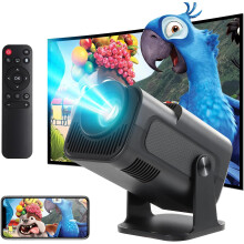 (Black) Mini Portable Projector, 4K 200 ANSI Smart Projector with Android 11.0, Wifi 6 and Bluetooth 5, Auto Keystone Correction, 30" - 130" Screen
