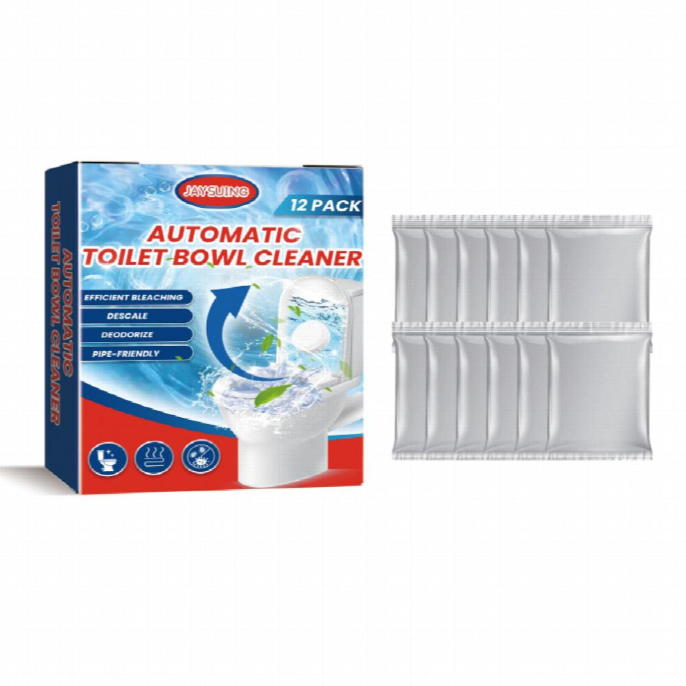 12pcs Toilet Bowl Cleaner Tablets Automatic Toilet Bowl Cleaners With Bleach Cleaning Supplies