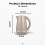 Tower Tower Solitaire Kettle Cordless Electric T10075MSH (Latte) 9